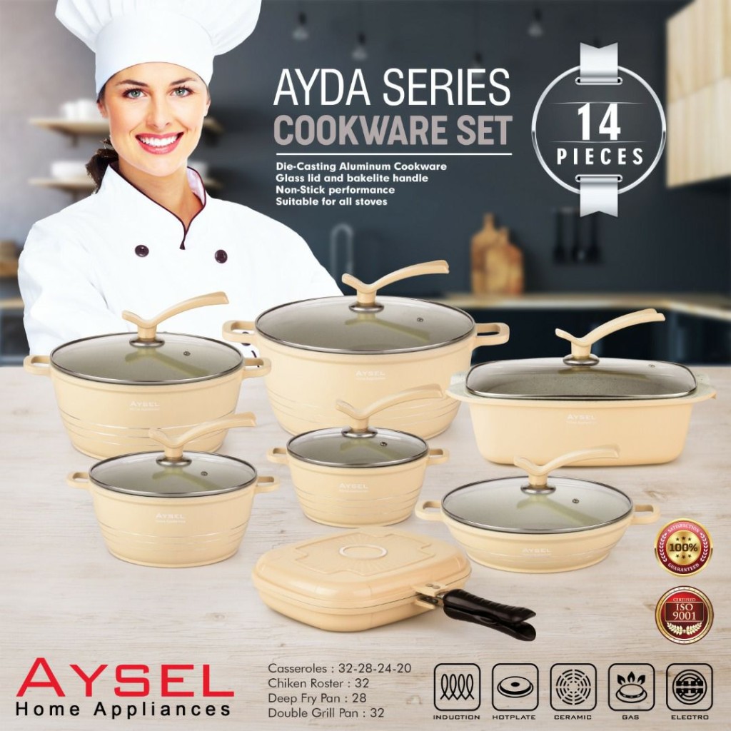 سرویس قابلمه 14 پارچه مدل آیدا آیسل