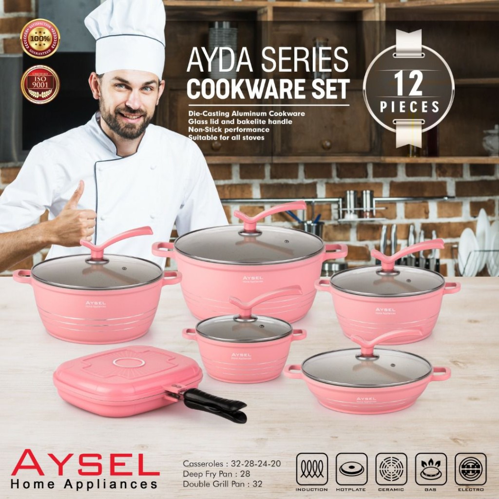 سرویس قابلمه 12 پارچه مدل آیدا آیسل