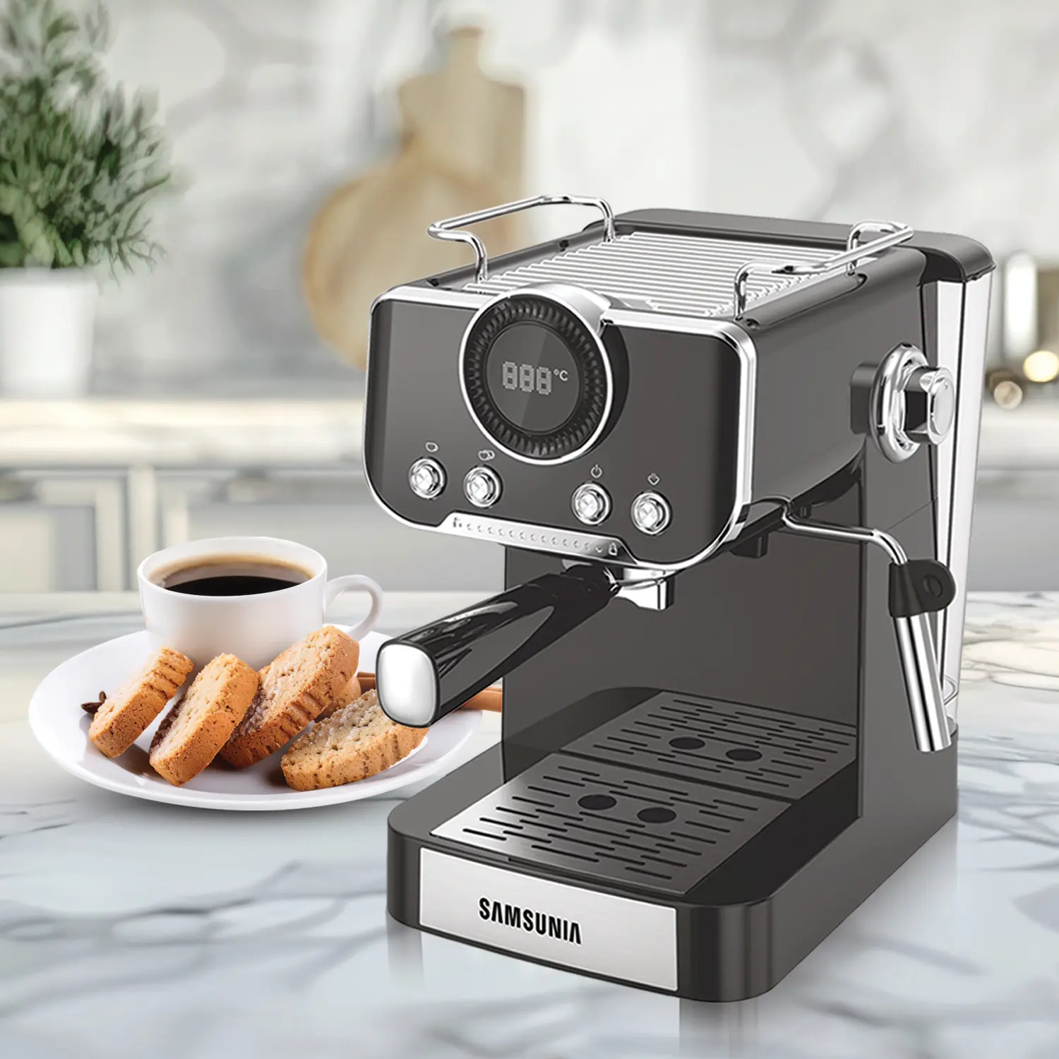 اسپرسوساز 1100 وات دسته خلبان v450 مدل 1653 سامسونیا SAMSUNIA